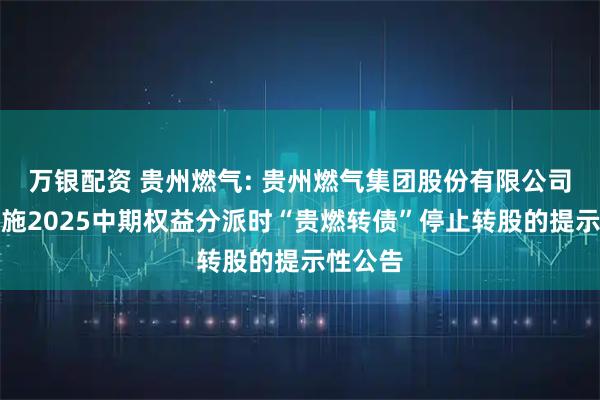 万银配资 贵州燃气: 贵州燃气集团股份有限公司关于实施2025中期权益分派时“贵燃转债”停止转股的提示性公告