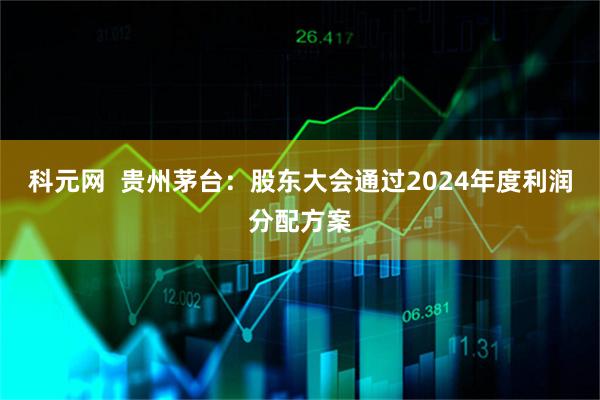 科元网  贵州茅台：股东大会通过2024年度利润分配方案