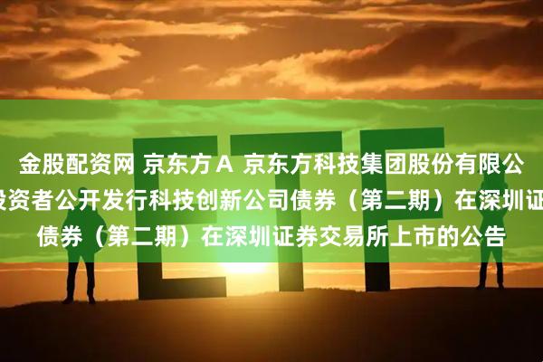 金股配资网 京东方A 京东方科技集团股份有限公司2025年面向专业投资者公开发行科技创新公司债券(第二期)在深圳证券交易所上市的公告