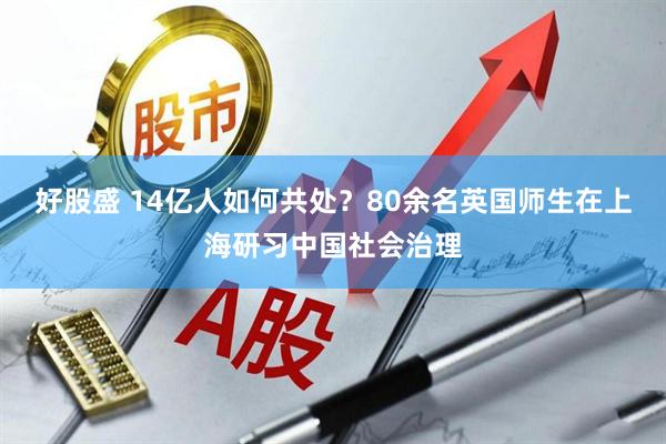 好股盛 14亿人如何共处？80余名英国师生在上海研习中国社会治理
